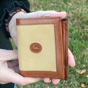 Vintage '90s Dooney & Bourke Wallet, sand and tan